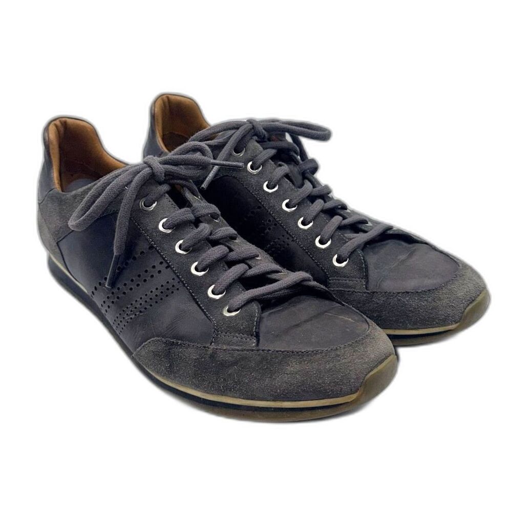 Magnanni Suede Leather Sneaker - Gray 10.5